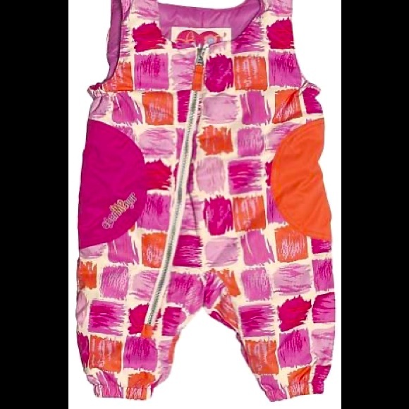 NWT Obermeyer Arielle Bib Ski Pants $70 Paintbrush Print 0-6 mo - Picture 1 of 7